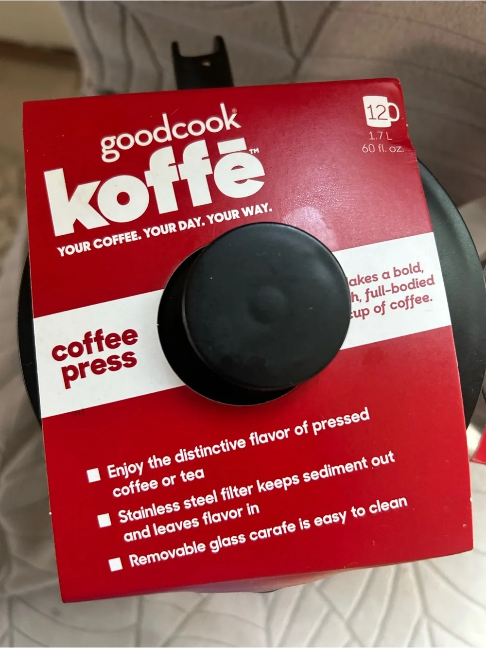 Koffe Coffee Press and Moka pot Maker - Red